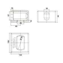 Eckbeschlag. Stahlguss für Container max. B-2390 mm