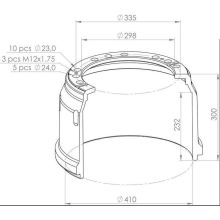 Corexx Bremstrommel passend für MAN TGS. TGX. TGA. HA. 410x220x300