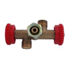 Doppelabzweigventil 1X1/4" Üm X 2X1/4" Außengewinde