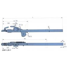 Rohrauflaufbremse. Vkt. ZAR 1.35-1 L3000 mm. 700-1350 kg
