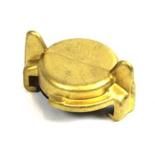 Wasserschlauchfitting Blinddeckel. Messing. rote Dichtung