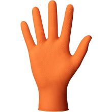 Nitrilhandschuhe orange. Grip. Größe XXL. Verpackung 50 Stück