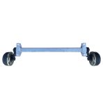 Schlegl 900 kg gebremste PKW Anhänger Gummifederachse | Radbremse Type 200x50) | AS: 100x4 | verschiedene Auflagemaßen 900 bis 1500 mm