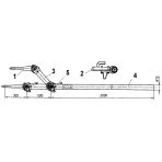 Deichseln  Komplett / höhenverstellbar ungebremst 900 kg 2,8 M D70mm | DIN-Öse oder Kupplung