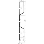 Bordwandprofil Eloxiertes Aluminium 7500 X 350 X 25 mm