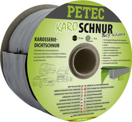 Petec Karosserie-Dichtschnur schwarz. rund. 10 mm x 10 m