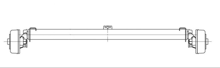 AL-KO Alko Euro Compact Achse 1300/1350 Kg A 1300 Mm 5X112
