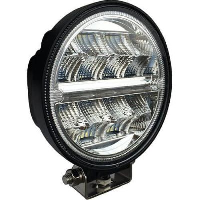Tralert Arbeitsleuchte Ip68 16 X 1,5 Watt Philips LED'S 400Mm Kabel mit Deutsch-Connector 9/36 V 24 Watt 2272 Ø128 X 52Mm Breitstrahler bei 12 Volt / 2,73A bei 24 Volt / 1,20A Ce, Ece-R10 13 Lux@ 10M / 0,25 Lux@ 76M Weiß Aluminium Schwarz Pmma