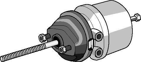 Knorr Kombizylinder. S-Nockenbremsen. M16x1.5. Hub 57 mm