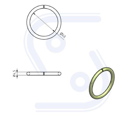 Verzinkter Sicherungsring für Spannbolzen 52 mm