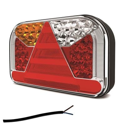 Tralert Links | LED-Rückleuchte ohne Kennzeichenbeleuchtung | 12-36V | 10M Kabel