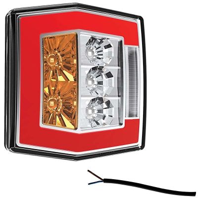 Fristom Rückleuchte 100cm LED Universal Kabel Bremslicht Blinker Kennzeichenleuchte  Neon-Rückleuchte IP68 12/24 V Lavaflow