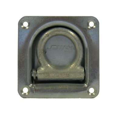 Zurrmulde 105x105 einseitig mit Feder. 800 daN. Edelstahl