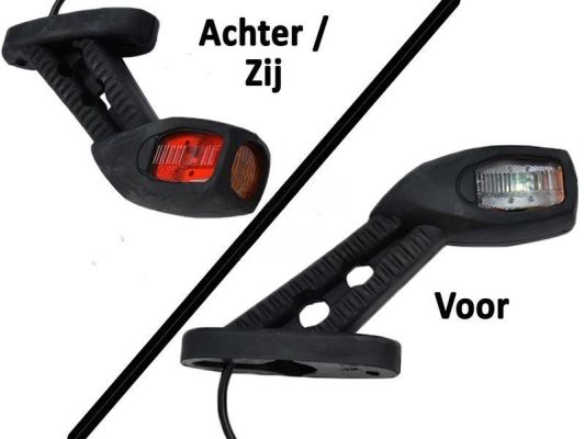 BWN LED 3 Farben Umrissleuchten Mittel lang und gerade | Rot / Orange / Weiß