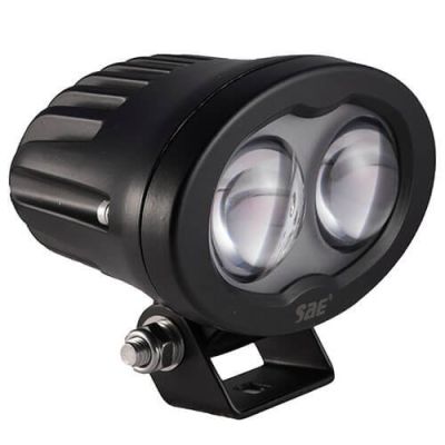Tralert Arbeitsscheinwerfer Ip68 LED'S 2 X 5 Watt blaue Cree LED'S Kabel 400Mm 9/110 V 6 Watt 750 122 X 75 X 41Mm blauer Spot bei 12 Volt / 0,41A bei 110 Volt / 0,12A Ce 40 Lux@ 10M / 0,25 Lux@ 180M Blau 5 Grad Aluminium Schwarz Polycarbonat
