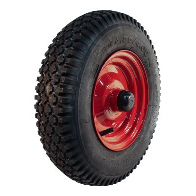 Narubb Luftreifen + Rad 4.80/4.00-8 S-2202 4Pr + 2.50Ax8H2 Et7 Kugellager Ø25 Nl88 A3 Stahl Rot