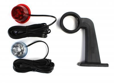 Led-Posi-Leuchte. Geschwungen W-R. 12/24V - Ø-Leuchte 70/190