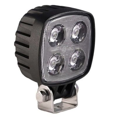 LED Autolamps Arbeitsleuchte Ip67 4 X 3 Watt Bridgelux Led'S Kabel 400Mm 9/80 V 12 Watt 1000 81 X 81 X 67Mm Breitstrahler Bei 12 Volt / 1,50A Bei 80 Volt / 0,21A Ce, Ece-R10 40 Lux@ 10M / 0,25 Lux@ 111M Weiß 40 Grad Aluminium Schwarz Polycarbonat
