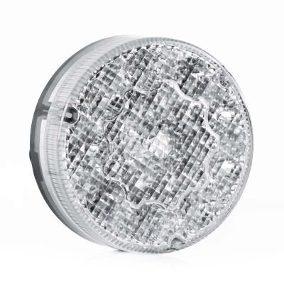 Tralert LED-Nebelschlussleuchte Rund, Transparente Linse 12-24V 50Cm Kabel