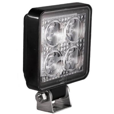 LED Autolamps Arbeitsleuchte Ip68 4 X 3 Watt Bridgelux Led'S Kabel 400 Mm 12/24 V 12 Watt 660 73 X 73 X 31 Mm Ece-R23 Breitstrahler Bei 12 Volt / 0,59A Bei 24 Volt / 0,27A Ce, Ece-R10 / R23 2,5 Lux@ 10M / 0,25 Lux@ 31M Weiß 80 Grad Aluminium Schwarz Polycarbonat