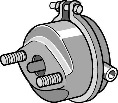 Knorr Membranbremszylinder. Vorne links M22X1.5/Voss N6. Hub64. Typ24