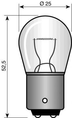 Glühlampe. gelb Hd 24V 21W