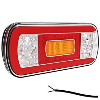Fristom Rückleuchte 100Cm LED Universell Kabel Bremslicht Blinker Nebelschlussleuchte Neon-Rückleuchte Rechteck-Reflektor 12/24 V Lavaflow