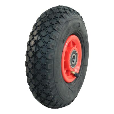 Narubb Luftreifen + Rad 3.00-4 S-2303 4Pr + 2.10X4 Nl75 Kunststoff Rot