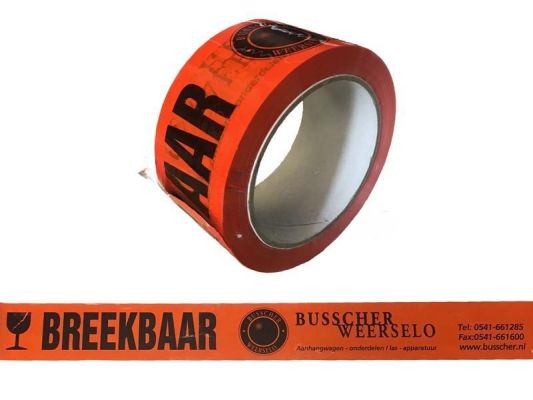 Klebeband/Rolle Rot Zerbrechlich Polyprop