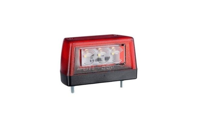 Horpol LED-Kennzeichenbeleuchtung mit roter Markierungsleuchte | 12-24V | 0.5M Kabel