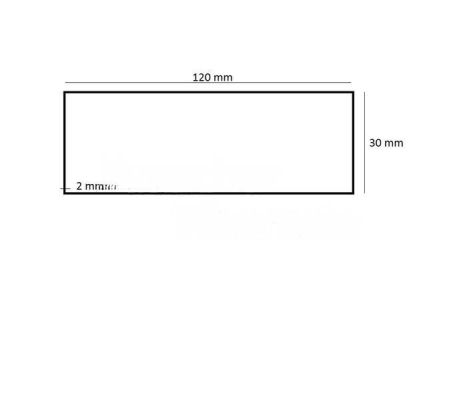Alu-Profil Schwarz 120x30x2 L=7.5M