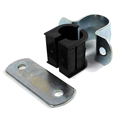 Rohrhalter Edelstahl für halbe Muffe