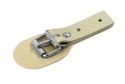 Schnallkappe. Kunststoff beige L 85 mm. B 20 mm