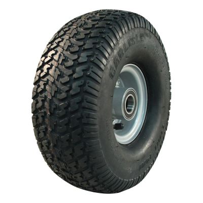 Kings Tire Luftreifen + Rad 12X5.00-4 (140/65-4) Turf Pro 2Pr + 2.10-4H2 Et0 Kugellager Ø25 Nl75 38 A4 Stahl Grau