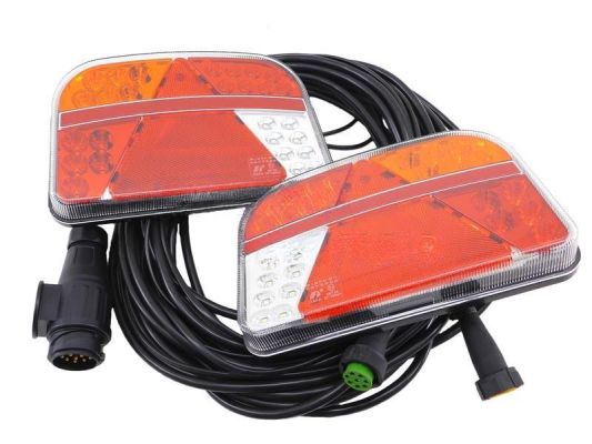 BWN Rückleuchte kompl. SET LED 4 GLOCTRAC | 6,3 M Kabel | 12/24V | 240*150