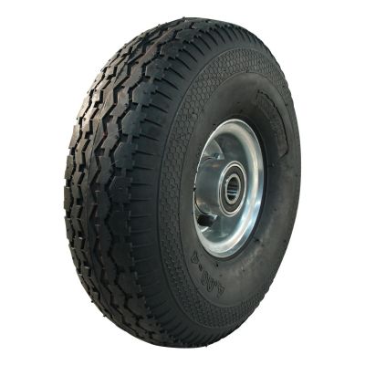 Kings Tire Luftreifen + Rad 4.00-4 V-6504 4Pr + 2.10-4 Et0 Kugellager Ø20 Nl75 Stahl Grau
