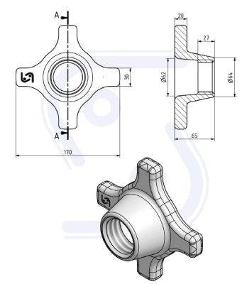 Spannmutter Verz. . Ø Außen 170 Mm