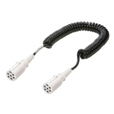 Spiralkabel 24 V, 3,5 M, 2 x 7-polig. S-Stecker