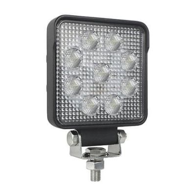 LED Autolamps Arbeitsleuchte Ip67 / Ip69K 9 X 1.5W Osram Leds Kabel 12/24V 13,5 Watt 1710 100 X 100 X 40Mm Ece-R23 Breitstrahler bei 13,8 Volt / 1,1A bei 28 Volt / 0,5A Ce, Ece-R10 / R23 Weiß Aluminium Schwarz Polycarbonat