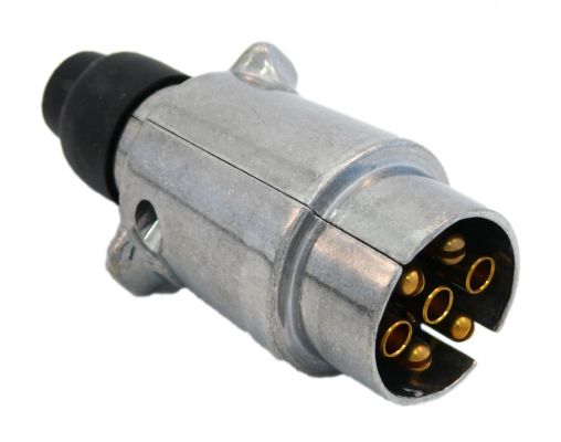 Stecker 7-polig , Aluminium-Schraubverbindung DIN 72577