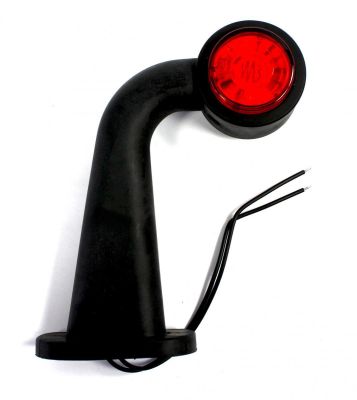 Umrissleuchte rot/weiß LED 12/24V. rechts. gebogen