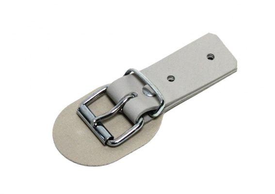 Schnallenkappe. Kunststoff beige L 85 mm. B 25 mm