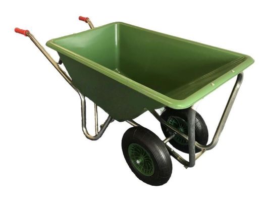 Schubkarre mit Polyesterwanne 160 Ltr 2 Räder