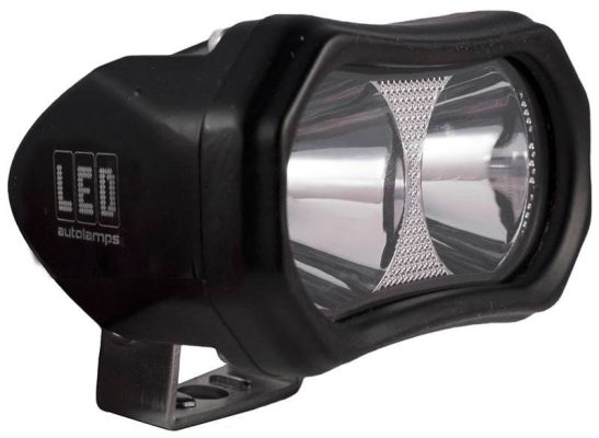 LED Autolamps Arbeitsscheinwerfer Ip67 2 X 3 Watt Bridgelux Led'S Kabel 400Mm 9/110 V 6 Watt 541 92 X 61 X 60Mm Blauer Spot Bei 12 Volt / 0,50A Bei 24 Volt / 0,20A Ce, Ece-R10 37 Lux@ 10M / 0,25 Lux@ 157M Blau 5 Grad Aluminium Schwarz Polycarbonat