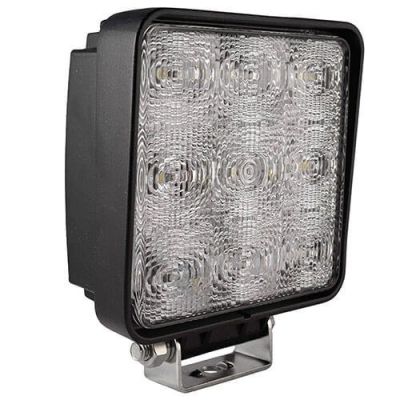 Tralert Arbeitsleuchte | IP68 | 9 X 3 Watt Epistar LED's | Kabel 4000mm | 9/36 V | 27 Watt | 1800 x 117.5 x 117.5 x 46.5mm | Breitstrahler Bei 12 Volt / 1.84A Bei 24 Volt / 0.96A CE 25 Lux@ 10m / 0,25 Lux@ 100m Weiß 70 Grad | Aluminium Schwarz Polycarbonat