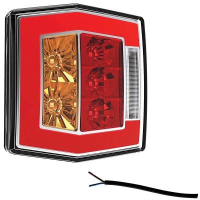 Fristom Kabel Rückleuchte 100Cm Led Universal Bremslicht Blinker Kennzeichenleuchte Neon-Rückleuchte Ip68 12/24 V Lavaflow