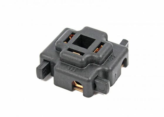 Stecker. 3-polig. für Scheinwerfer + Kabelanschluss und Drucktasten