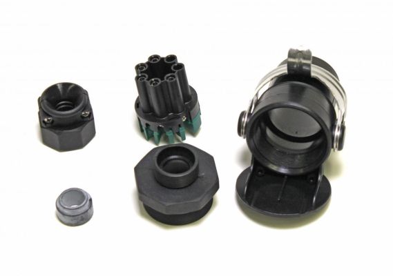 ABS-Stecker. 5-polig. 24 V-Schraubkontakt