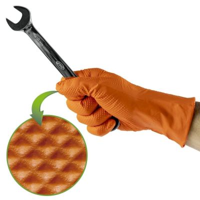 Nitrilhandschuhe orange. Grip