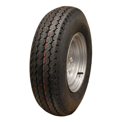 Kings Tire Luftreifen + Rad 4.00-10 Kt-715 6Pr + 3.50Bx10H2 Et23,5 60/100/4 71 N Stahl Silbergrau